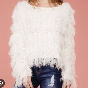 Zero Degrees Celsius Black Shaggy Sweater Size XS